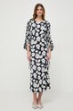 Ρούχα Φόρεμα από συνδιασμό μεταξιού Weekend Max Mara 2415621071600 σκούρο μπλε