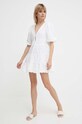 Pepe Jeans sukienka bawełniana DELIA PL953475 biały SS24