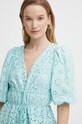 Pepe Jeans sukienka bawełniana DELIA turkusowy PL953475