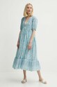 Бавовняна сукня Pepe Jeans MAFALDA блакитний PL953479