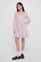 Šaty s příměsí lnu Pepe Jeans DOXA PL953498 růžová SS24