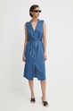 Odzież Pepe Jeans sukienka MAGGIE PL953512 niebieski