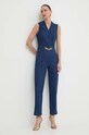 Džínový overal Liu Jo riflovina námořnická modř UA4106.D4611