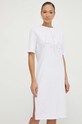 Armani Exchange sukienka bawełniana 3DYA70.YJ3RZ biały SS24