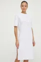 Pamučna haljina Armani Exchange bijela