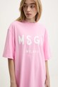 MSGM sukienka bawełniana różowy 2000MDA510.200002