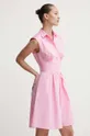 ροζ Βαμβακερό φόρεμα HUGO