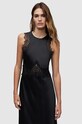 AllSaints rochie din amestec de matase Alula WD317Z negru SS24