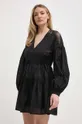 μαύρο Βαμβακερό φόρεμα Pinko Γυναικεία