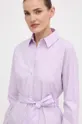 fioletowy Armani Exchange sukienka bawełniana