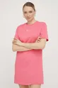 Βαμβακερό φόρεμα Armani Exchange ροζ