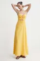 Φόρεμα από λινό μείγμα Billabong X It's Now Cool κίτρινο