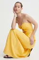 żółty Billabong sukienka z domieszką lnu X It's Now Cool