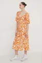 Pamučna haljina Billabong narančasta