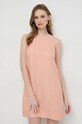 Twinset sukienka z domieszką lnu 241TT2106 pomarańczowy SS24