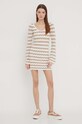 Hollister Co. rochie din bumbac KI359.4078.102 bej SS24