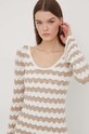 Hollister Co. rochie din bumbac bej KI359.4078.102