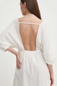 United Colors of Benetton rochie din bumbac bej 4XEA5V01N