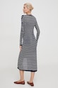 Îmbrăcăminte Pepe Jeans rochie din amestec de in PL953526 bleumarin