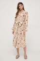 Weekend Max Mara sukienka jedwabna 2415221132600 beżowy SS24