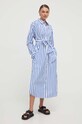 Bavlněné šaty Weekend Max Mara 2415221142600 modrá SS24