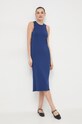 Weekend Max Mara rochie midi bleumarin 2415321022600