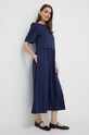 Weekend Max Mara sukienka bawełniana 2415621062600 granatowy SS24