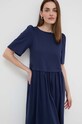 Weekend Max Mara sukienka bawełniana granatowy 2415621062600