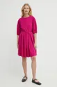 ροζ Βαμβακερό φόρεμα Weekend Max Mara Γυναικεία