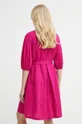 Βαμβακερό φόρεμα Weekend Max Mara ροζ
