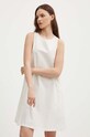 Βαμβακερό φόρεμα United Colors of Benetton 464KDV04X μπεζ SS24