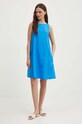 Памучна рокля United Colors of Benetton 464KDV04X син SS24