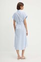 Odzież United Colors of Benetton sukienka z domieszką lnu 4QL3DV08R niebieski
