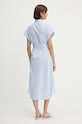 Odzież United Colors of Benetton sukienka z domieszką lnu 4QL3DV08R niebieski