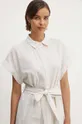 Φόρεμα από λινό μείγμα United Colors of Benetton Γυναικεία
