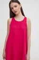 różowy United Colors of Benetton sukienka lniana