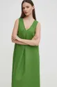 zielony United Colors of Benetton sukienka lniana