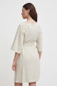 Одяг Льняна сукня United Colors of Benetton 4AGHDV07B бежевий