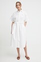 Βαμβακερό φόρεμα Polo Ralph Lauren 211935153 λευκό SS24
