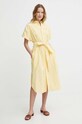 Polo Ralph Lauren vestito in cotone 211935153 giallo SS24