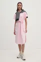 Хлопковое платье Polo Ralph Lauren розовый