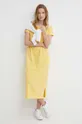 Bavlnené šaty Polo Ralph Lauren žltá