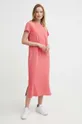 Bavlnené šaty Polo Ralph Lauren ružová