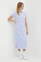 Bavlněné šaty Polo Ralph Lauren 211935608 fialová SS24