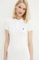 Βαμβακερό φόρεμα Polo Ralph Lauren λευκό 211943139