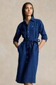Одежда Льняное платье Polo Ralph Lauren 211943992 тёмно-синий