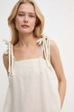 Λινό φόρεμα Max Mara Leisure μπεζ 2416221038600