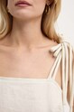 Λινό φόρεμα Max Mara Leisure 2416221038600 μπεζ