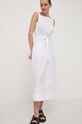 Max Mara Leisure rochie din bumbac 2416221068600 alb SS24