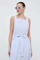 Max Mara Leisure rochie din bumbac 2416221068600 albastru SS24